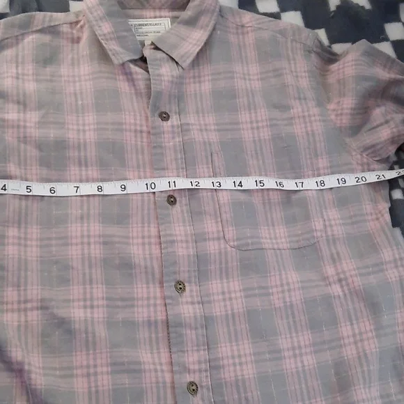 Current/Elliot NWT Prep School Fray Hem Pink Tinsel Plaid Button Up Shirt Size 2 - Picture 4 of 11
